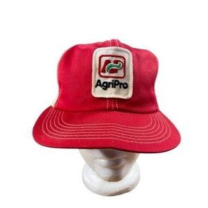 Vtg AgriPro Patch Trucker Hat K Brand Made In USA Cap Agriculture Farming Farm